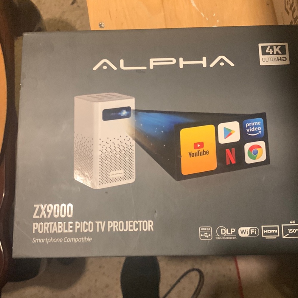 Alpha ZX9000 portable PICO tv projector